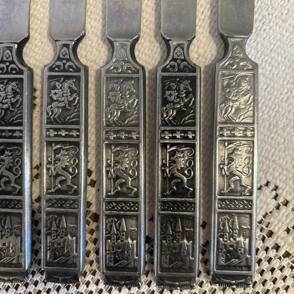 vintage National Silver Company stainless steel steak knives. 